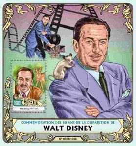 Niger - 2016 Walt Disney Anniversary - Souvenir Sheet - NIG16108b