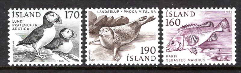 Iceland 534-536 Animals MNH VF