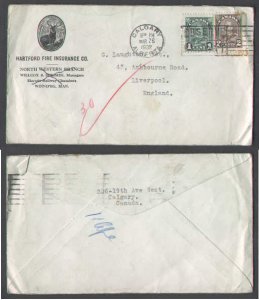 Canada-cover  #4992 - 1c+2c KGV Arch-Calgary,Alberta-Mar 26 1932