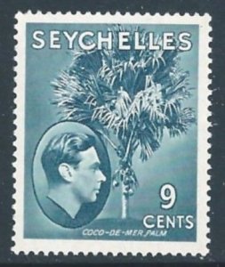 Seychelles #131 NH 9c George VI Defin. - Palm - Ordinary Paper