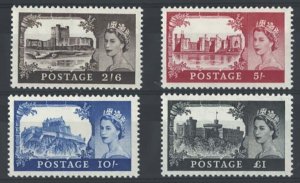 GB 1955 Castles Waterlow set 2/6d - £1 MNH