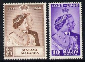 Malaya - Malacca 1948 KG6 Royal Silver Wedding perf set o...