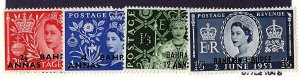 Bahrain 1953 Scott 92-95 Cmplt mh set scv $15.25 less 80%=$3.35 Buy it Now !