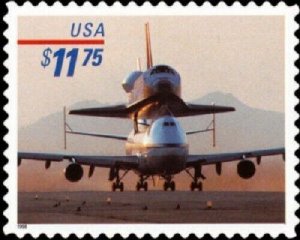 1998 $11.75  Express Mail Pane Single Piggyback Space Shuttle Scott 3262 Mint NH