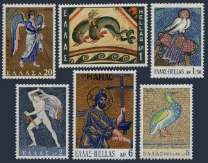 Greece 966-971,MNH.Michel 1023-1028. Greek Mosaics,1970.Birds,Dolphins.