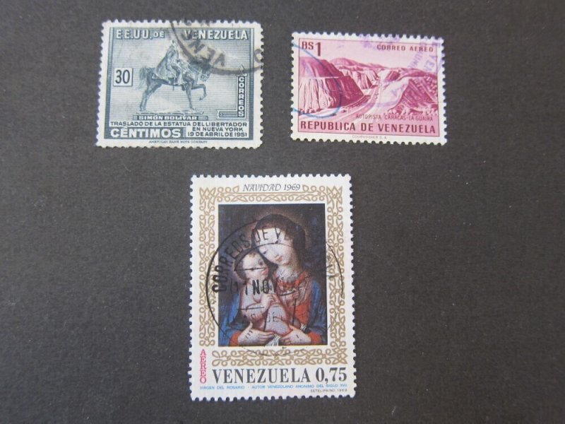 Venezuela 1951 Sc 460,C627,C1020 FU