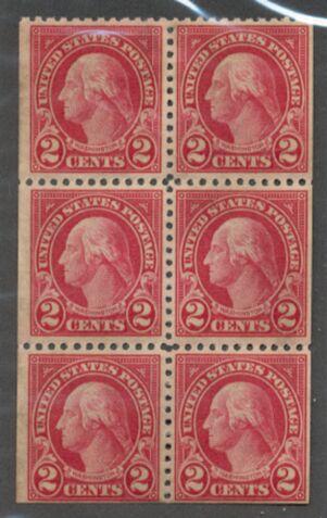 US Stamp #554c Booklet Pane of 6