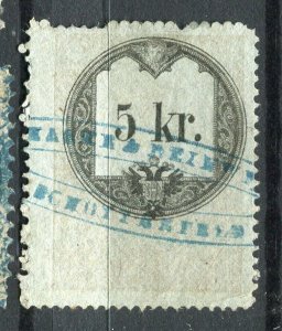 AUSTRIA; 1870s classic early Revenue issue fine used 5Kr. value