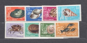 Romania STAMPS 1965 MARINE LIFE SHELLS CRABS MNH POST