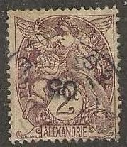 French  Alexandria 17, used.  1902.  (f185)