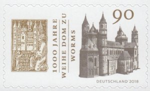 Germany 2018,Sc.#3045 MNH 1000th Anniv. of Consecr. of Worms Cathedral, s.-a.