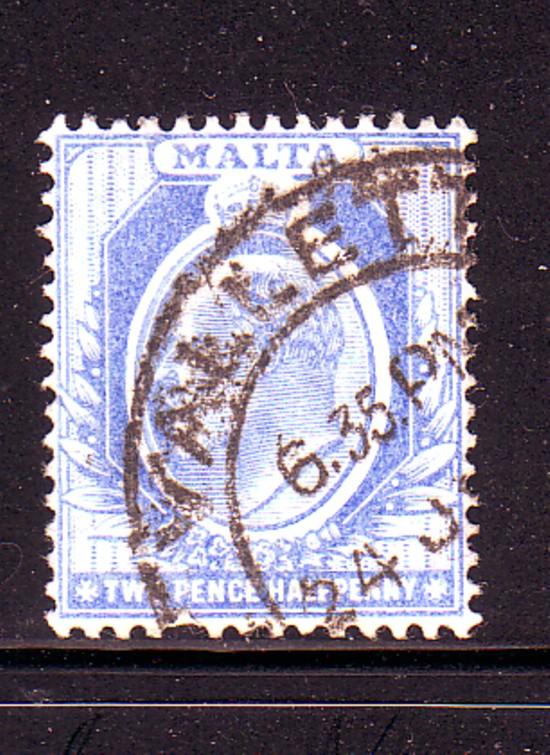 Malta Sc  36 1911 2 1/2d Edward VII stamp used