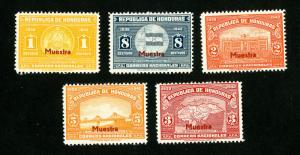 Honduras Stamps # 336-340 VF Specimen Set OG NH