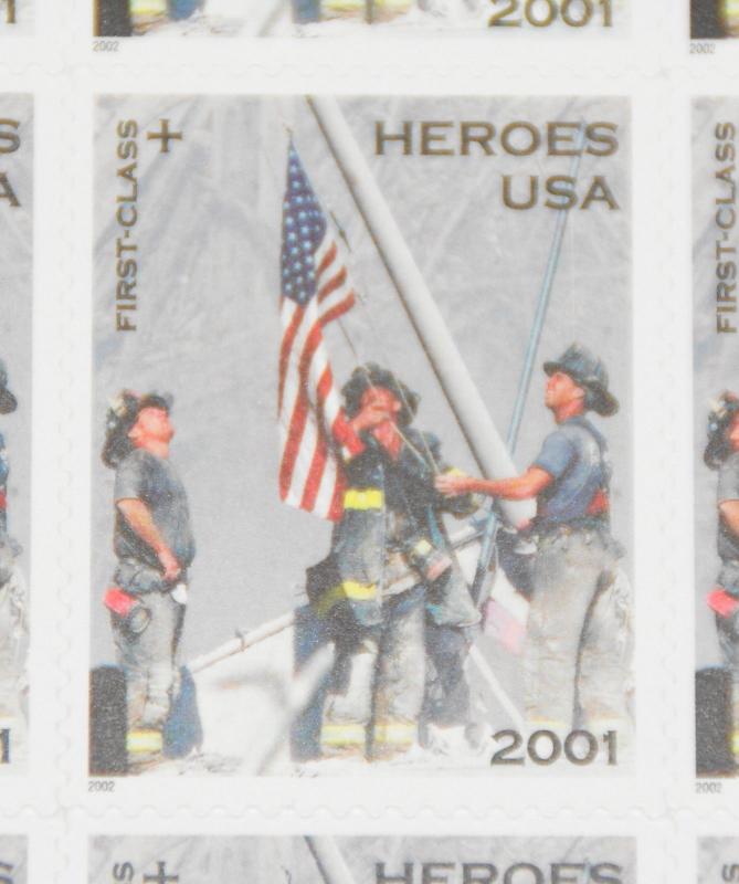 2002 semi-postal sheet Heroes of 2001 Sc#B2