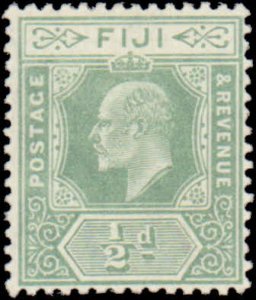 Fiji #70A, Incomplete Set, 1908, Hinged