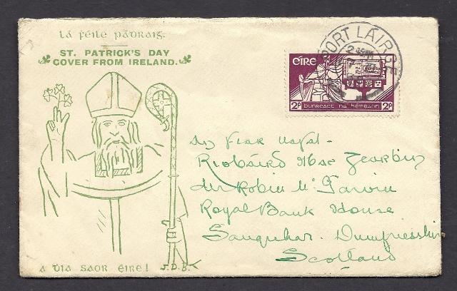 Ireland #99 Used on 1938 St. Patrick's Day Cover.