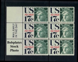BOBPLATES #C80 Statue of Liberty Mail Early Block VF MintNH ~See Details for Pos