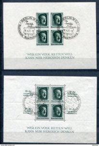 Germany 1937 2 Sheets Mi Block  8 FDC+Block 9  Special cancel Used/CTO CV €