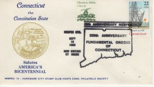 FUNDAMENTAL ORDERS OF CONNECTICUT, 350TH ANN.,  NEW BRITAIN, CT 1983  FDC9418