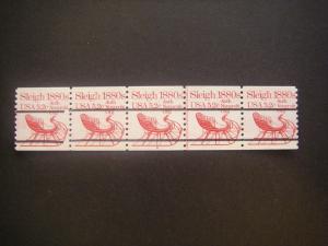 Scott 1900a, 5.2c Sleigh, PNC5 #6, Gap 2L, MNH Nice