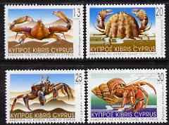 CYPRUS - 2001 - Crabs - Perf 4v Set - Mint Never Hinged