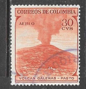 Columbia C244: 30c Galeras Volcano, used, F-VF