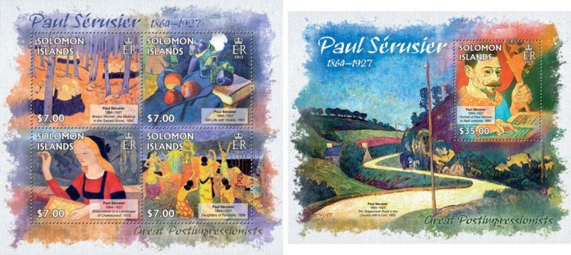 Paul Serusier Paintings Post-Impressionism Art Solomon Islands MNH stamp set