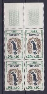 FRANCE  1960   S G  1483    25C +  10C   VALUE  BLOCK OF 4  MNH  NO F539