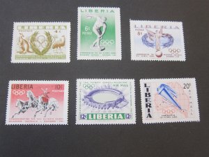 Liberia 1966 Sc 358-61,C104-5 set MNH