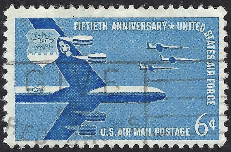 United States #C49 6¢ Air Force 50th Anniversary (1957). Used.