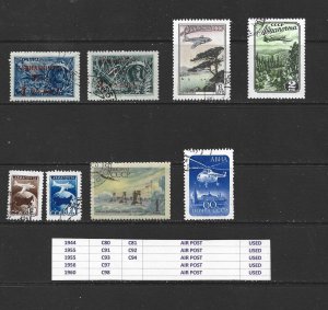 RUSSIA - 1944 TO 1960 AIR POST STAMPS - SCOTT C80 II C98 - USED