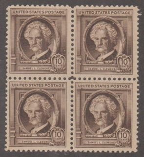 U.S. Scott #863 Samuel Clemens - Famous American Stamp - Mint NH Block of 4