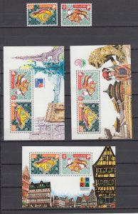 Z5045 JL stamps 1999 singapore mnh set + 3 s/s lot yr of rabbit