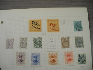 PERSIA, Excellent Stamp Collection hinged on pages