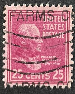 US #829 Used F/VF 25c William McKinley 1938 [B14.1.3]