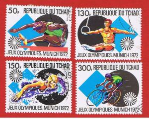 Chad #260-263  VF used  Olympics   Free S/H