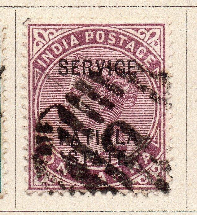 India Patiala 1891 Early QV Issue Used 1a.  