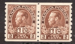 Sc# MR7a pair - Canada - 1916 - WWI Tax Admiral - MLH/GEM -  superfleas cv$500