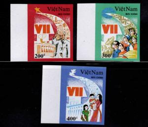 United Viet Nam Scott 2282-2284 Unused Imperforate set