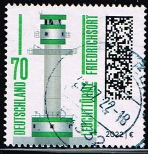 Germany 2022,Sc.#3299 used. Friedrichsort Lighthouse, Kiel