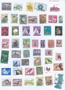 SOUTH AFRICA USED GROUP 48 STAMPS STARTS AT A LOW PRICE!