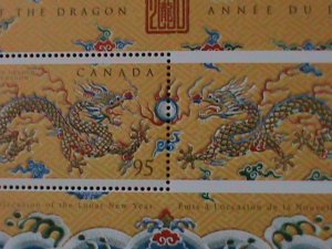 ​CANADA-1999-SC#1837 YEAR OF THE LOVELY DRAGON- SPECIAL DESIGN-MNH-S/S-VF