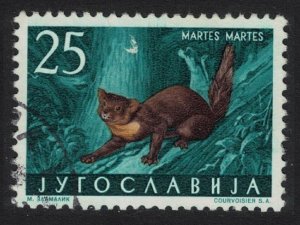 Yugoslavia Pine marten Forest Mammal 1960 CTO SC#574 SG#958 MI#919