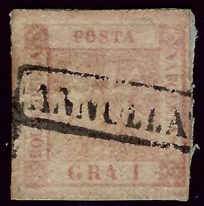 Italy Two Sicilia's Naples SC#2a Used F-VF hhr SCV$45.00...Worth a Close...