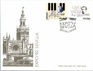 Poland 1992 FDC - Expo Sevilla, Warsaw - F12582