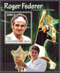 Mali 2009 Tennis Player Roger Federer S/S MNH