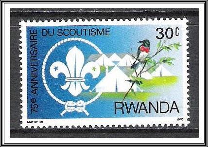Rwanda #1123 Scouting Year MNH