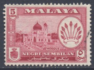 Malaya Negri Sembilan Scott 67 - SG71, 1957 Elizabeth II 5c used