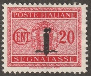 Italy, Stamp, Scott#J3,  mint, hinged,  Postage Due,  I.S.R., 20