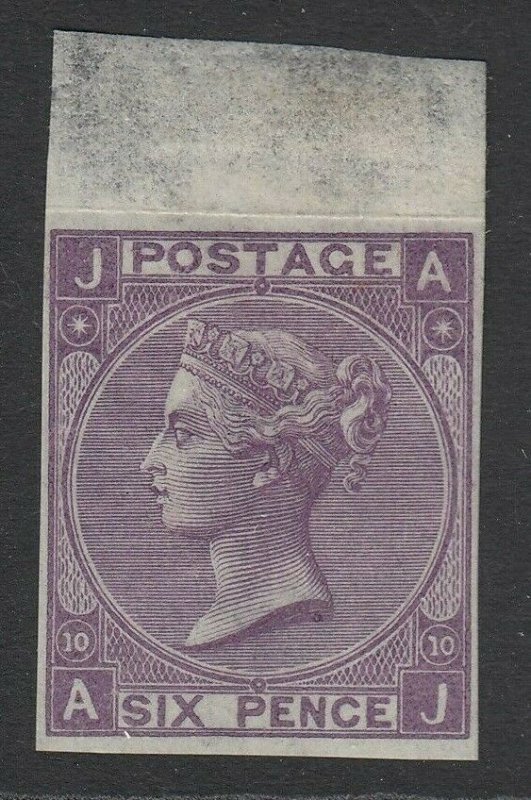 SG 109 (spec J78 IMP) 1869 6d mauve. A rare imprimatur of this ‘abnormal’... 